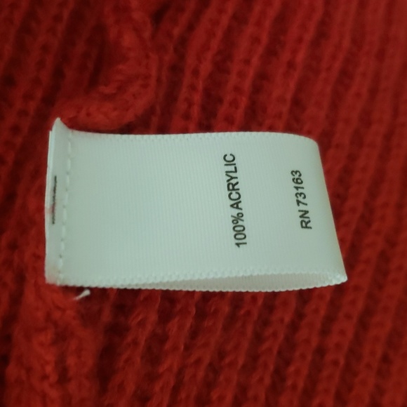 Cable & Gauge Deep Red Ruffle Peplum Sweater Size Small - Picture 9 of 12